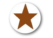 wereinaristea Bollini autoadesivi, Marrone, diametro mm 10, con stella a 5 punte in foglietti formato 130x165mm, 120 etichette per foglio bra1549