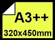 carta CartaAdesiva, Fluorescente, GIALLO, sra3, 90gr formato sra3 (32x45cm), 90grammi x mq, retro 90grammi x mq BRA1359sra3