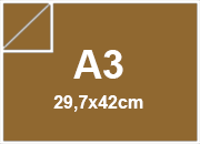 carta Cartoncino SUMO Favini, A3, 1mm NOCCIOLA KRAFT, formato A3 (29.7x42cm), spessore 1mm, 700grammi x mq BRA96A3