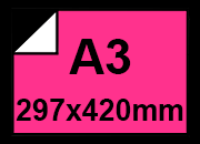 carta Carta Fluorescente FUCSIA, a3, 90gr Formato a3 (29,7x42cm), 90grammi x mq, 1 lato colorato, 1 lato bianco bra374a3