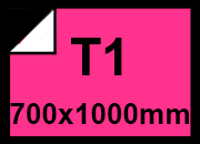 carta Carta Fluorescente FUCSIA, t1, 90gr Formato t1 (70x100cm), 90grammi x mq, 1 lato colorato, 1 lato bianco bra374t1