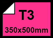 carta Cartoncino Fluorescente FUCSIA, t3, 275gr Formato t3 (35x50cm), 1 lato colorato, 1 lato bianco, 275grammi x mq bra378t3