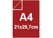 carta Cartoncino SUMO Rosso A4, 700gr ROSSO, formato A4 (21x29,7cm), spessore 1mm, 700grammi x mq BRA99