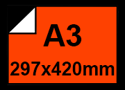 carta Cartoncino Fluorescente Rosso08, a3, 275gr Formato a3 (29,7x42cm), 1 lato colorato, 1 lato bianco, 275grammi x mq bra380a3