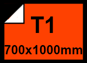 carta CartaAdesiva, Fluorescente, ROSSO, t1, 90gr formato t1 (70x100cm), 90grammi x mq, retro 90grammi x mq bra1360t1