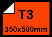 carta Cartoncino Fluorescente Rosso08, t3, 275gr Formato t3 (35x50cm), 1 lato colorato, 1 lato bianco, 275grammi x mq bra380t3