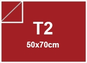 carta Cartoncino SUMO Favini, T2, 1mm ROSSO, formato T2 (50x70cm), spessore 1mm, 700grammi x mq BRA99T2