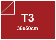 carta Cartoncino SUMO Favini, T3, 1mm ROSSO, formato T3 (35x50cm), spessore 1mm, 700grammi x mq.