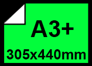 carta CartaAdesiva, Fluorescente, VERDE, a3+, 90gr formato a3+ (30,5x44cm), 90grammi x mq, retro 90grammi x mq BRA1361a3+