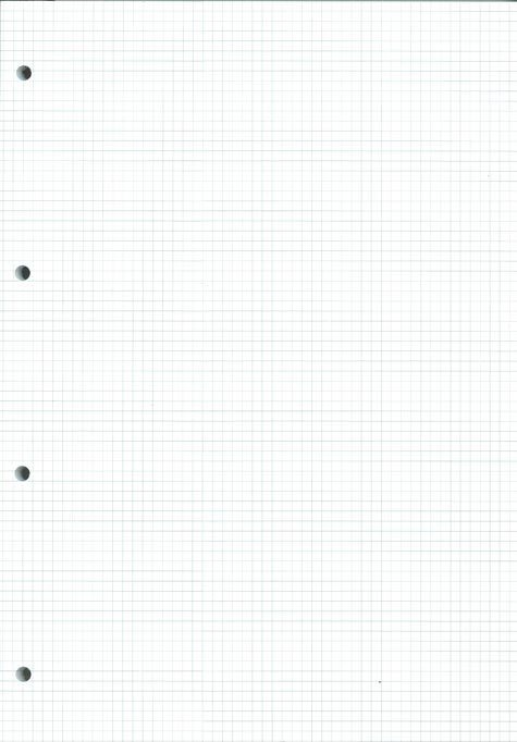 gbc BloccoCollato +4fori, A4, quadro4mm, BIANCO . Quablock senza copertina, blocco collato +4 fori, formato A4, 60 fogli da 70grammi.