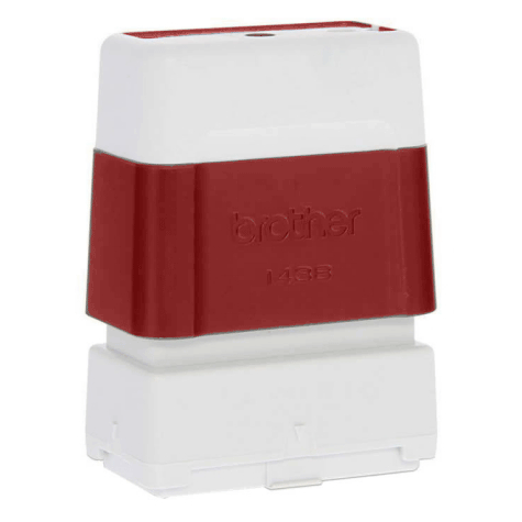 brothertimbri ROSSO timbro Brother Digistamp formato 14x38mm, timbro completo di etichetta, per SC2000.