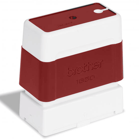 brothertimbri ROSSO timbro Brother Digistamp formato 18x50mm, timbro completo di etichetta, per SC2000.
