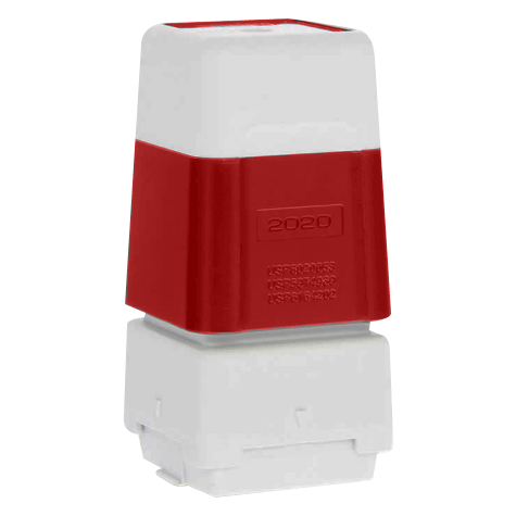 brothertimbri ROSSO timbro Brother Digistamp formato 20x20mm, timbro completo di etichetta, per SC2000.