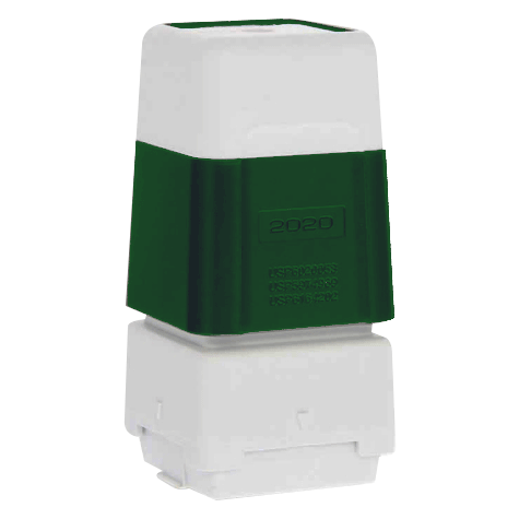 brothertimbri VERDE timbro Brother Digistamp formato 20x20mm, timbro completo di etichetta, per SC2000.