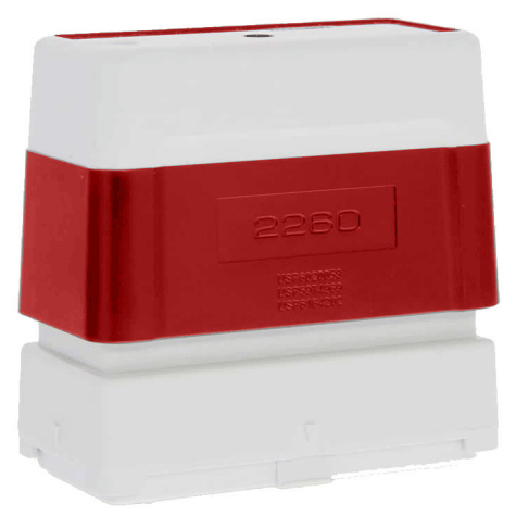 brothertimbri ROSSO timbro Brother Digistamp formato 22x60mm, timbro completo di etichetta, per SC2000.