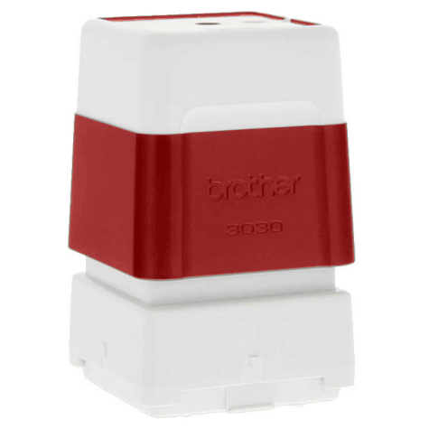 brothertimbri ROSSO timbro Brother Digistamp formato 30x30mm, timbro completo di etichetta, per SC2000.
