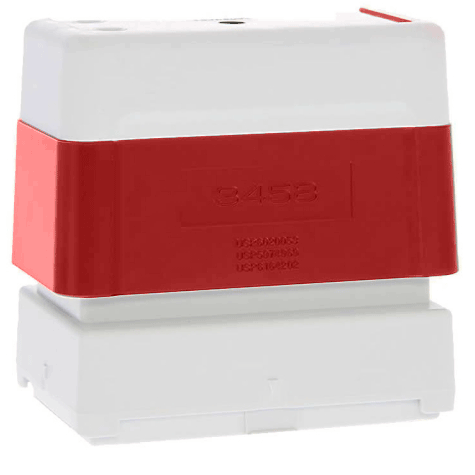 brothertimbri ROSSO timbro Brother Digistamp formato 34x58mm, timbro completo di etichetta, per SC2000.