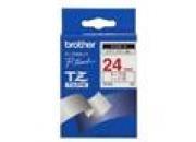 consumabili TZ-252  BROTHER NASTRO A ROTOLO LAMINATA ROSSO/BIANCO 8M 24MM broTZ252