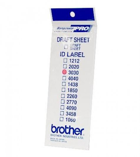 brothertimbri Etichetta di ricambio 30x30 per timbro Brother Digistamp formato 30x30mm. In una confezione di 6 timbri ci sono 12 etichette. Se vi serve qualche etichetta in pi, per esempio, per fare delle bozze aggiuntive, queste sono le etichette da usare.