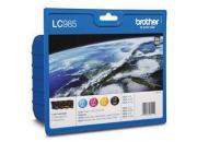 consumabili LC985VALBP  BROTHER CARTUCCIA INK-JET NERO+TRICOLORE LC985BK/C/M/Y 300 PAGINE NERO/260 PAGINE COL PACK 4 BLISTER SENZA ANTIACCHEGGIO DCP-/J125/J315W/J515W MFC-/J265W/J415W.