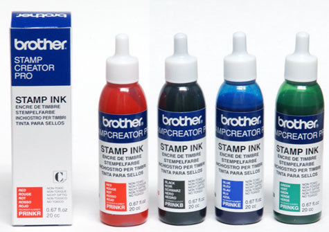 brothertimbri VERDE inchiostro di ricarica Brother Digistamp flacone da 20cc.