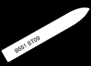 legatoria Pieghetta TEFLON, 150mm, 1puntaAcuminata, 1puntaQuadra scolpita artigianalmente a mano, larghezza 20mm, spessore 8mm, lattrezzo indispensabile al legatore per ogni operazione di piegatura e per formare il canaletto BRSb551st09