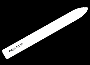 legatoria Pieghetta TEFLON, 260mm, 1puntaAcuminata, 1puntaArrotondata scolpita artigianalmente a mano, larghezza 28mm, spessore 3/6mm, l’attrezzo indispensabile al legatore per ogni operazione di piegatura e per formare il canaletto BRSb551st10