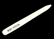 legatoria Pieghetta OSSO, 200mm, 1puntaAcuminata, 1puntaArrotondata prodotta artigianalmente a mano con vero osso naturale, l’attrezzo indispensabile al legatore per ogni operazione di piegatura e per formare il canaletto.