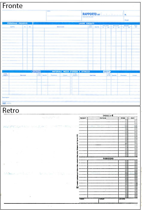 gbc Rapportini di cantiere 50 moduli, Formato A4 (21x29,7cm).