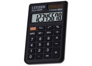 gbc Calcolatrice tascabile Citizen sld200n, 8 cifre Doppia alimentazione: batteria + cella solare. Calcolatrice portatile , dimensioni 55x95x10mm, 4 operazioni, percentuale, radice quadrata, 3 tasti memorie. Pratica copertina a libro CAIZ300015