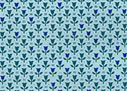 gbc Carta lavabile per foderare i cassetti FIORELLINI BLU. 50cm x 5 metri. Marca -Ideale- CAP110b