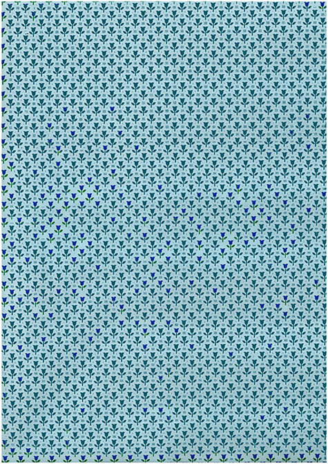 gbc Carta lavabile per foderare i cassetti FIORELLINI BLU. 50cm x 5 metri. Marca -Ideale-.