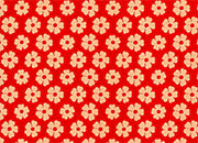 gbc Carta lavabile per foderare i cassetti FIORELLINI ROSSI. 50cm x 5 metri. Marca -Ideale- CAP110e