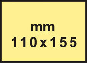 carta Biglietto PollenClairefontaine, 110x155mm, 210gr,  GIALLO GIALLO 210grammi x mq, 25 fogli.