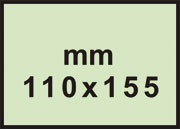 carta Biglietto PollenClairefontaine, 110x155mm, 210gr,  VERDE VERDE 210grammi x mq, 25 fogli.