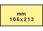 carta Biglietto PollenClairefontaine, 106x213mm, 210gr,  GIALLO GIALLO 210grammi x mq, 25 fogli.
