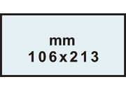 carta Biglietto PollenClairefontaine, 106x213mm, 210gr,  CELESTE CELESTE 210grammi x mq, 25 fogli.