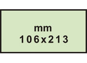 carta Biglietto PollenClairefontaine, 106x213mm, 210gr,  VEDRE VERDE 210grammi x mq, 25 fogli.