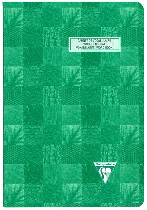 carta Quaderno a punto metallico, righe da 8mm formato A5 (148x210mm), in carta speciale Clairefontaine Papier Vlin Velout 90gr, rigatura L8+margine centrale, 32 fogli.