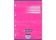 carta Ricambio a perforazione universale, quadretti da 8mm formato A4 (210x297mm), in carta speciale Clairefontaine Papier Vlin Velout 70gr, rigatura Sys, 100 fogli a quinterni.