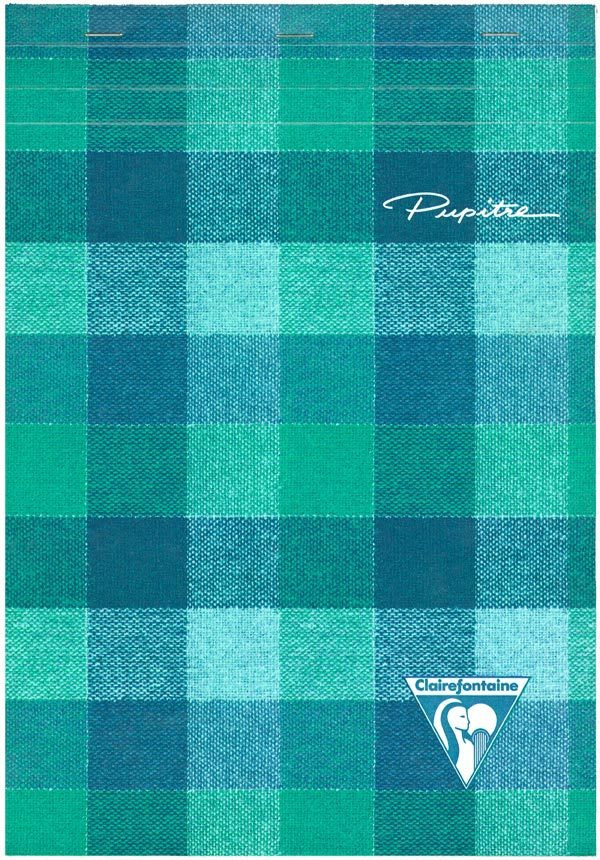 carta Blocco pinzato in testa con microperforazione, righe da 8mm formato A4 (210x297mm), in carta speciale Clairefontaine Papier Vlin Velout 90gr, rigatura L8+Margini, 80 fogli.