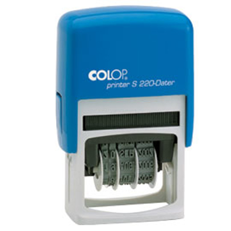 gbc Timbro datario s220.gl autoinchiostrante colop  Datario autoinchiostrante con altezza dei caratteri 4mm. Creato interamente con materiale recilcato.