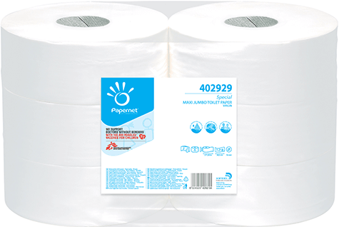 carta Carta igienica in rotolo jumbo maxi qualit special, 2 veli, goffratura no, altezza 9,5cm, lunghezza 30,5cm, diametro 26,7cm, 1218 strappi.