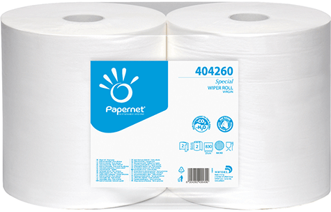 carta Rotoli asciugatutto industriali qualit special, 2 veli, goffratura micro, per uso alimentare, altezza 25,7cm, lunghezza 22,5cm, diametro 25cm, 848 strappi.