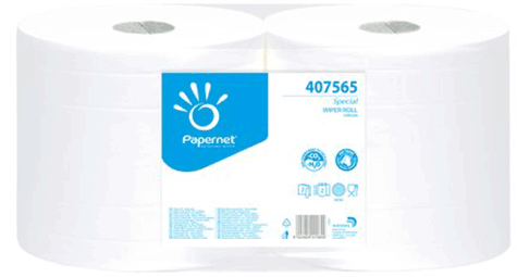 carta Rotoli asciugatutto industriali qualit special, 2 veli, goffratura micro, per uso alimentare, altezza 23,4cm, lunghezza 24cm, diametro 25cm, 800 strappi.