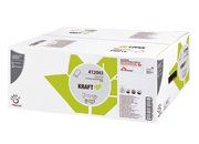 carta Asciugamani piegati a V Kraft-Tech BIANCO NATURALE 100% ricilato, qualit standard, 1 velo, goffratura micro, non per uso alimentare, altezza 23cm, lunghezza 24,5cm coi412043