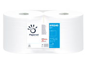 carta Rotoli asciugatutto industriali qualit special, 2 veli, goffratura wave, per uso alimentare, altezza 23,4cm, lunghezza 23.60cm, diametro 25.50cm, 600 strappi coi415240