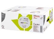 carta Asciugamani piegati a Z Kraft-Tech BIANCO NATURALE 100% ricilato, qualit standard, 1 veli, goffratura micro, altezza 24cm, lunghezza 22cm coi411115