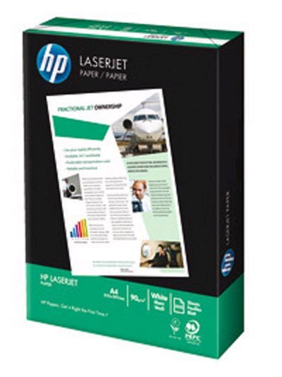 carta Carta per Laser in b-n HP Laserjet Paper, 90 grammi, formato A4 (210x297mm) sbiancata con il metodo ECF, certificata ISO 9706 e PEFC, elevato grado di bianco e di liscio, eccezionale opacit�, ideale per la stampa fronte-retro, adatta per presentazioni di qualit� superiore in bianco e nero e a colori.