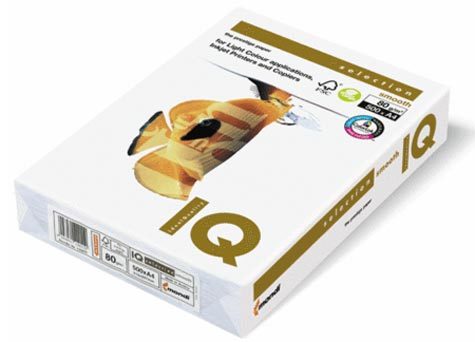 carta Carta MondiNeusiedler, IQselectionSmooth, 80grammi, A3 formato A3 (297x420mm), per fotocopie, sbiancata con il metodo ECF, certificata ISO 9706 e FSC, superficie extra liscia (50), eccellente per le stampe a colori e in bianco e nero, eccellente opacit� (91), spessore 102mm:1000, punto di bianco molto elevato (166).